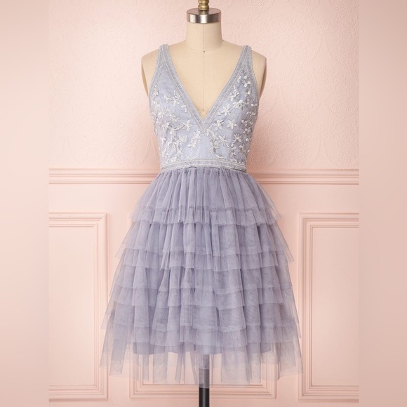 NEW WITH TAGS** Ayten Mystery | Lilac / Grey Tulle Dress US 10 - Picture 1 of 11